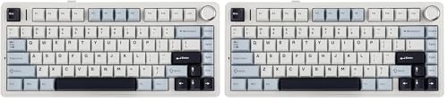 Image of EPOMAKER x Aula F75 Gasket Mechanical Keyboard, 75% Wireless Hot Swappable Gaming Keyboard with Five-Layer Padding&Knob, BT /2.4GHz /USB-C, RGB (Light Blue, LEOBOG Reaper Switch) (Pack of 2)