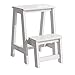 Taburete De 2 Peldaños Taburete De Madera Para Niños, Taburete De Escalera Multiusos Para Niños Para Dormitorio/baño/inodoro/cocina, Etc. Escalera De Tijera Portátil De Madera Maciza Para El Hogar