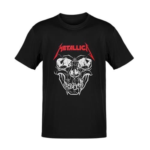 Camiseta Metallica Skull Rock Metal Shirt 100% Algod&atilde;o Music (BR, Alfa, G, Regular, Preto)