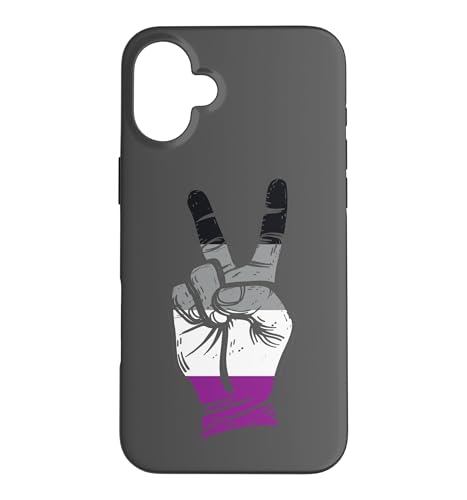 Asexual Pride �t���b�O �s�[�X�T�C�� �X�}�z�P�[�X iPhone 16 Plus �p