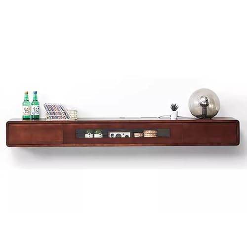 Meuble TV flottant en bois blanc 140cm pour salon moderne