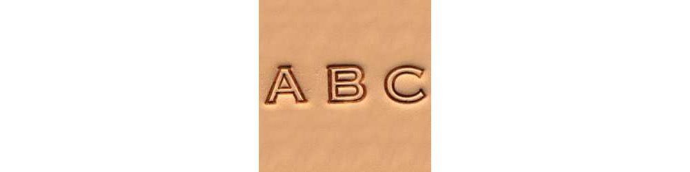 Tandy Leather Craftool Alphabet Stamp Set 1/4" (6 mm) Open Face 4909-00