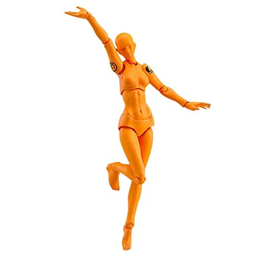 Maniquí de dibujo, MuZhuo Art Doll Modelo Maniquí humano 15 cm Cuerpo de la muñeca Hombre/Mujer Acción para Prototipo Boceto Maniquí Títere Joven Bricolaje Herramientas/Regalos