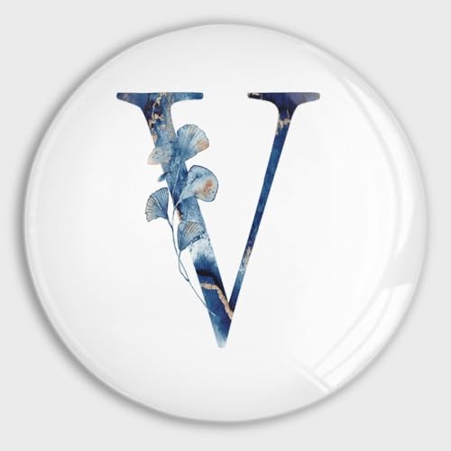 Aimants décoratifs en verre initiale V alphabet pour tableau casier - 2