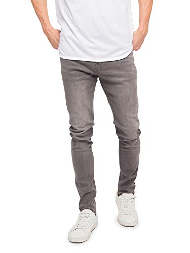 Mens Skinny Slim Fit Stretch Raw Denim Jeans