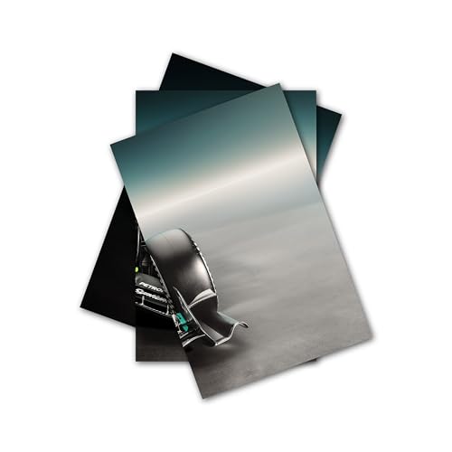 Image of Wrap & Wish 2026 Mercedes AMG F1 W17 E-Performance FrontView Wall Split Posters Set (A3 Size, 12x18 Inch) | Pack of 3 | Vintage F1 Designs & Marvel Room Decor
