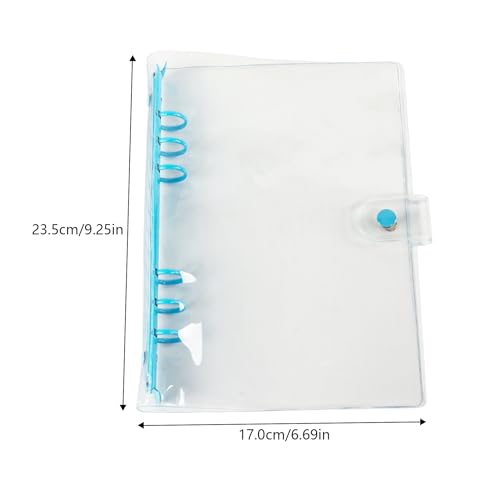 Klmnop Diamond Painting Beads Storage Book, Transparent Diamond Painting Drill Storage Flipbook with 100 Self-Sealing Bags 10 Inner Pages and Labels(Blue)