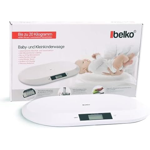 Belko® Babywaage flach digital bis 20kg Baby Waage Stillwaage Tierwaage Kinderwaage Säuglingswaage Cover