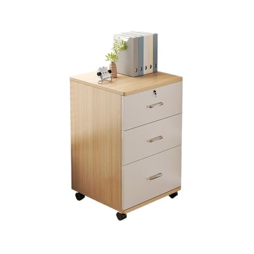 Archivador Archivador de madera grueso for debajo del escritorio, mueble de oficina móvil, armario de almacenamiento con cerradura Simple, mesita de noche for dormitorio Gabinete de oficina(Multi-colo