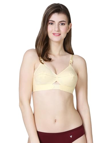 VSTAR Queen U Back Non-Wired Non-Padded Cotton Regular Bra for Women with Round Stitching Seamed Cups