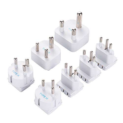 Ceptics - 7 Extra SWadAPt Attachments for World Travel Adapter, Compatible with Dual Voltage Rechargeable Devices, Travel Adaptor Attachments for International Travel