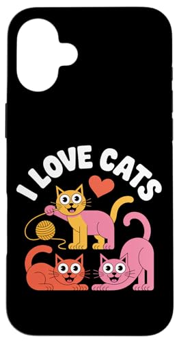 I Love Cats n[g 킢Ђ X}zP[X iPhone 16 Plus p