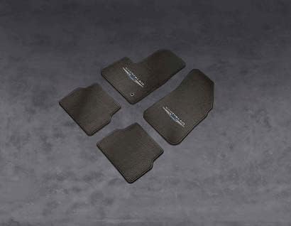 Mopar 82213149AB Black Nylon Carpet Floor Mat (Front and Rear Seat Mats, Chrysler Wing Badge, Convertible), 4 Pack