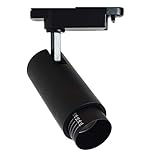 ダクトレール スポットライト一体型 ライティングレール LEDスポットライト 7W LED60W相当 電球色 昼白色 配線ダクトレール スポットライト 配光角度可変 (ブラック, 電球色7W)