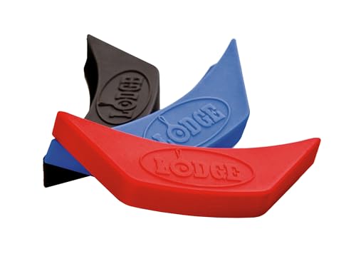 Image of Lodge Silicone Assist Handle Holder - Dishwasher Safe Hot Handle Holder Designed for Traditional Lodge Cast Iron Dual-Handle Products - Reusable Heat Protection Up to 450 - Red,(Pack of 12)