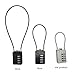 SEPOX Resettable Combination Travel Lock, 11mm 4 Digit Cable Lock for Suitcase, Travel Bag, and Gym Lockers, Filing Cabinets, Toolbox, Case—Silver Pack of 2