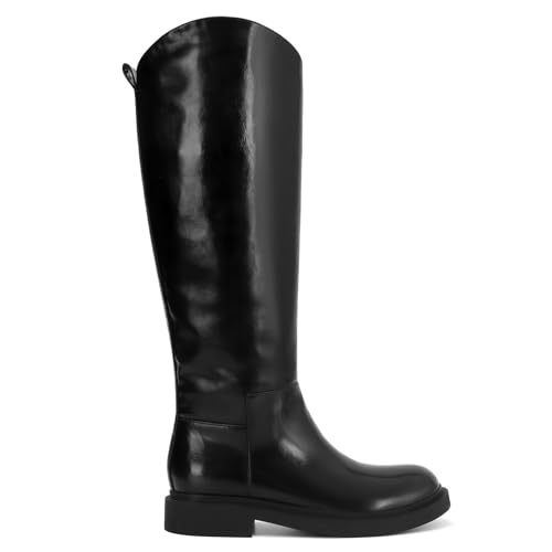 Knee High Leather Boots for Women - Comfortable Riding Boots with Low Heel3