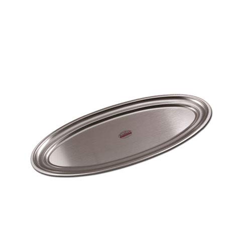 BANDEJA OVAL ACERO INOX. HOSTELERIA 80X30X2,5 CM marca Alexalo Cover