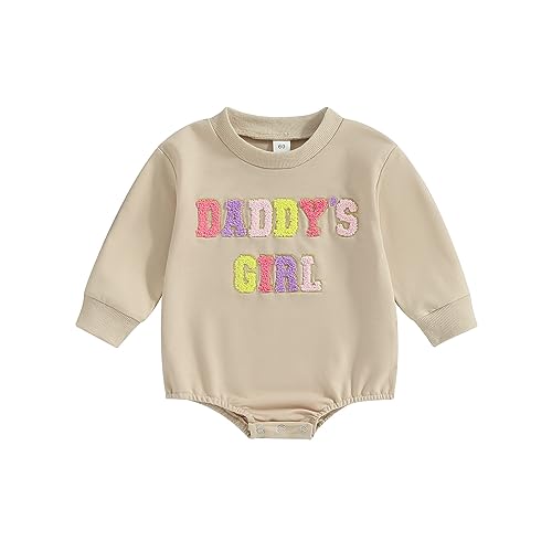 Image of BemeyourBBs Unisex Baby Crewneck Sweatshirt Oversized Sweater Romper Long Sleeve Shirts Fall Winter Outfit for Baby Boy Girl
