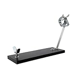 Fackelmann Jamonero Giratorio XXL Negro, Madera de Pino 48x34x17 cm, Base Estable para Jamones Grandes, Giro 360°, Herrajes Metálicos Robustos, Fácil Montaje, Uso Profesional o Doméstico