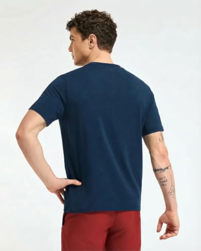 Image of Wellbi Bamboo Performance T-Shirt for Men | Raglan Sleeve Gym Training Sportswear | Quick Dry Moisture Wicking Anti-Bacterial | Ultra-Soft Breathable Eco-Friendly Activewear