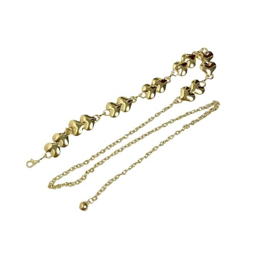 Metal Waist Belt Heart Charm Photo Props Belt For Jeans Dress Belt Body Jewelry Metallic Charm3