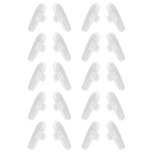 LUOEM 10 pares de protetores de nariz de silicone para óculos ovais e protetores de nariz antiderrap