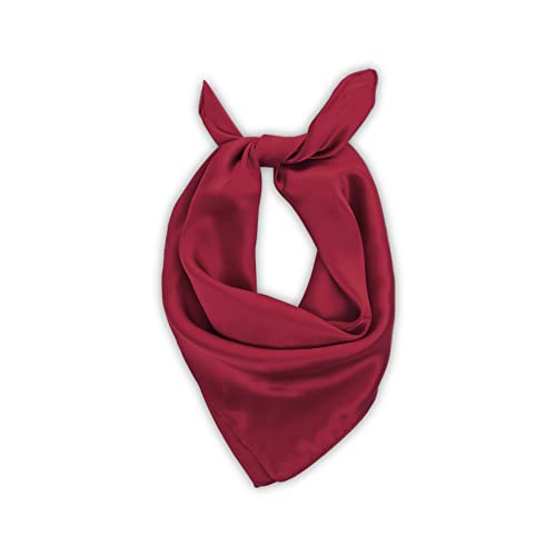 SilRiver Women's100% Silk Square Scarf Neckerchief Headdress Fashion Accessories to Liven up an Outfit