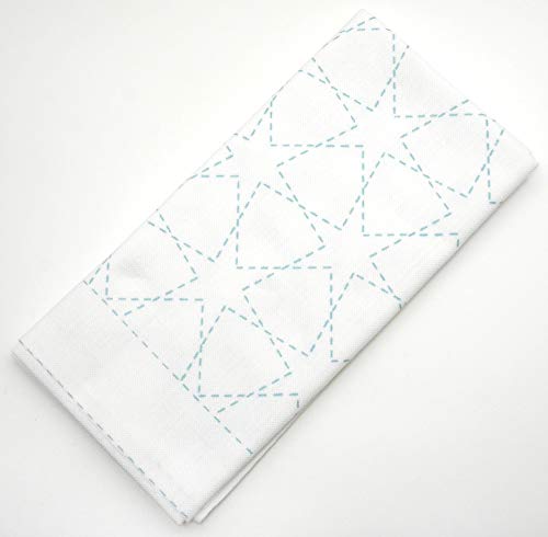 Image of Yokota Daruma Sashiko Cloth Sashiko Fabric - Pre-Printed Sashiko Sampler - White with English Instruction Inside (White ASAGAO)
