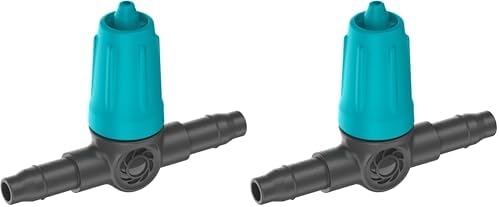 Gardena sistema Micro-Drip gotero lineal regulable de 0 a 15 l/h: Gotero para sistemas de riego, para plantas con distintas necesidades de agua, técnica de conexión sencilla (13315-20) (Paquete de 2)