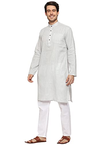 Men Handmade Cotton Kurta Pyjama Set Party Fashion Regular Ethinic Wear Indian Dress3