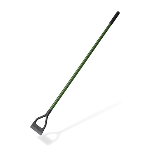 BONAFIDE Garden Dutch Hoe, Heavy Duty Garden Hoe with Carbon Steel Blade with Non-Slip PVC Grip, 146cm Long Digging Hoe Head with Handel Landscaping Tools