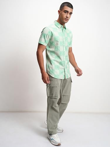 Image of Highlander Men's Checkered Slim Fit Shirt