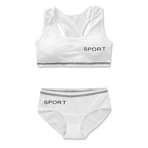 Girls’ Training Bra Set - 6PCS Girls Cotton Training Bras Sports Racerback Training Bralettes and Underwear Panties2