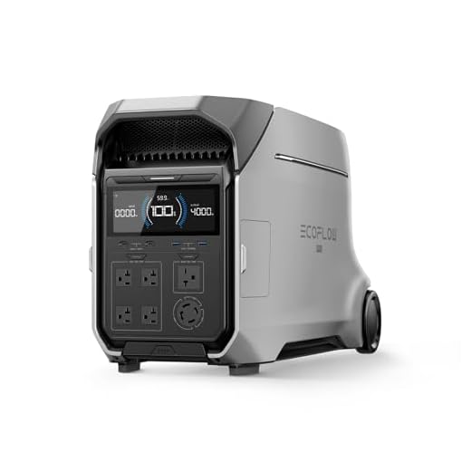 EF ECOFLOW DELTA Pro 3 Portable Power Station, 4096Wh LFP Battery, Expandable to 48kWh, 120/240V 4000W AC Output, Solar Generator for Home Use, Camping Accessories, Emergencies, Power Outages, RVs