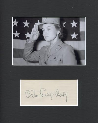 Oveta Culp Hobby Secretary of Health Womens Army Corps Signed Autograph Photo - Autographed College Photos