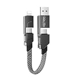 Voila Reve 100W 6-in-1 Multi Charging Cable, Ultra-Fast Charging Portable Keychain Charger Cable