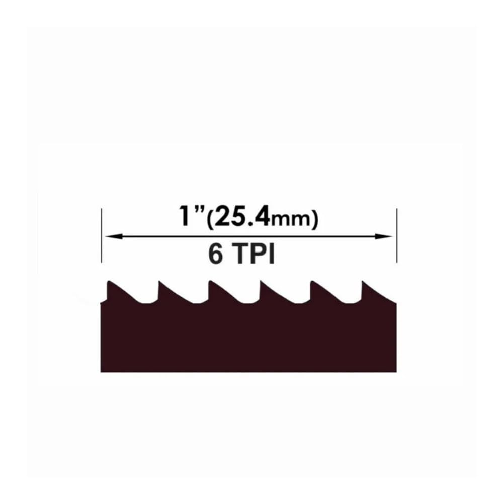 Lama for Sega A Nastro Da 2 Pezzi 6 TPI Da 1/4 Di Pollice A Lunghezze Multiple for La Lavorazione Del Legno(1511x6.35x0.35mm)