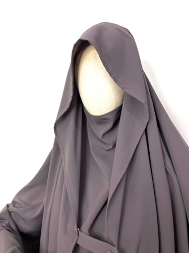 Image of NAZNEEN Saudi Jilbab Full Length and Noise Pc MATT NIDA Fabric with extra panel to cover face