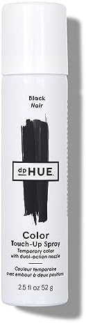 dpHUE Color Touch-Up Spray - Black, 2.5 oz - Root Cover Up Spray with Dual-Action Nozzle for Precise Root Touch Up & Fast, Total Hair Cover - Gluten-Free, Vegan