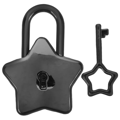 MAGICLULU Candado de Seguridad Pequeño Llave para Taquilla y Joyero Forma de Estrella en Aleación Resistente