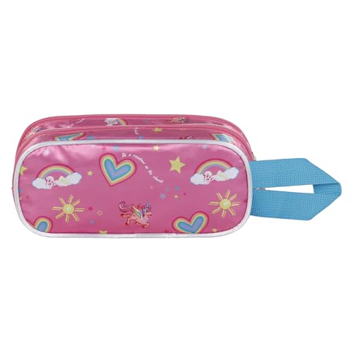 Barbie trousse double compartiment rose avec motif relief 3D unique - 3
