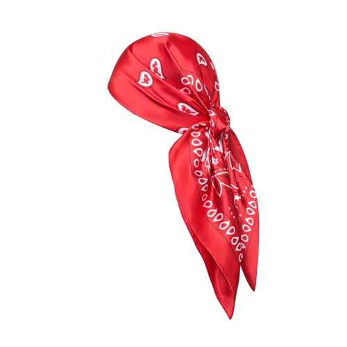 Image of 35 inch Men's Silk Cowboy Scarf - Oversized Western Bandana Neckwear, Large Square Scarf with Gift Packaging