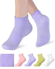 4 Pairs-purpe/Pink/Green/White