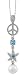 Produktbild Burgmeister Jewelry Damen-Halskette mit Anhänger 925/-Sterling Silber rhodiniert, Ankerkette 45cm lang, Seestern türkis Zirkonia weiß JBM1038-321