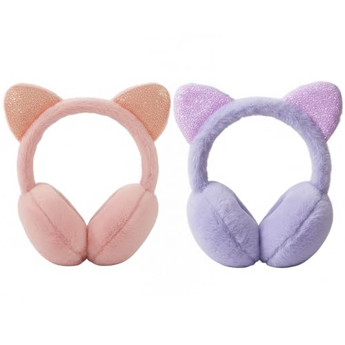 Catálogo de Orejeras para Niña de esta semana. 43 2 orejeras para niños de invierno, lindas orejeras de gato para niños, cálidas a prueba viento felpa para niñas para clima frío invierno