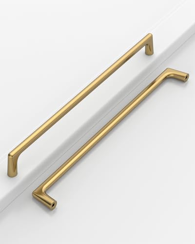 Coinkoly 10 Pack 10"(256mm) Champagne Bronze Cabinet Pulls Kitchen Cabinet Handles Champagne Hardware for Cabinets Cupboard Drawer