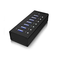 ICY BOX 7-fach USB 3.0 Hub mit 12 V / 3 A Stromadapter, Aluminiumgehäuse und USB-Ladeport, IB-AC618 – Ansicht 3