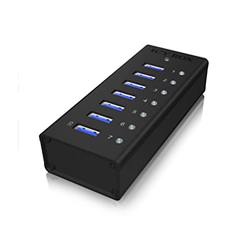 Hub USB 3.0 Raidsonic Icy Box de 7 puertos con puerto de carga adicional 2