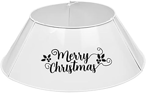 Metal Christmas Tree Skirt Base Xmas Decoration Cover Festive Decor Party Décor (Red)